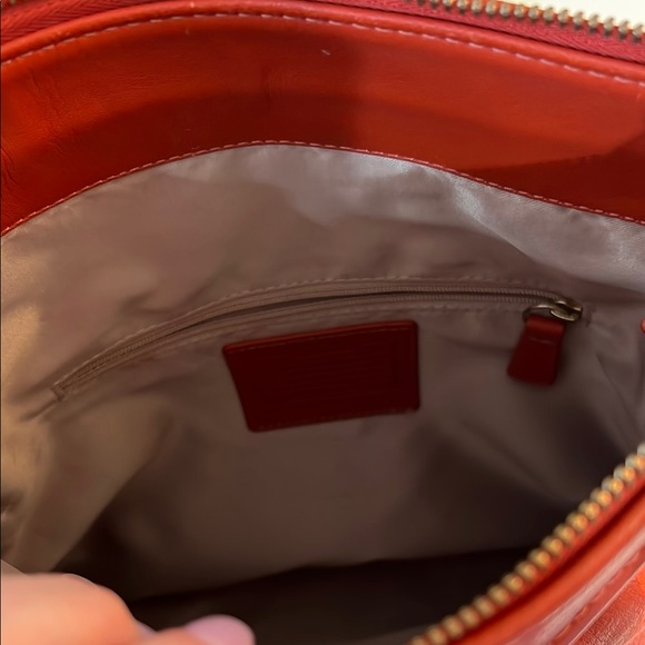 Coach Orange Leather Crossbody Bag - Picture 5 of 6